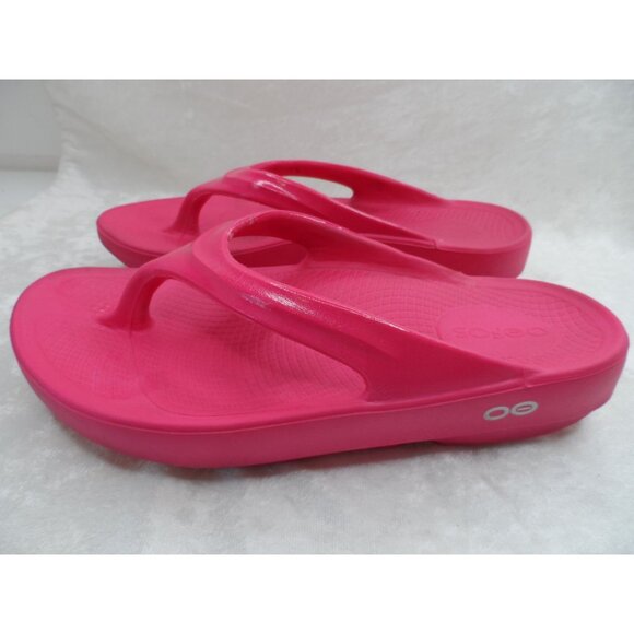 OOFOS Women's OOlala Light Weight Recovery Pink Thong Flip-Flip Sandals Size 5 - Picture 5 of 9